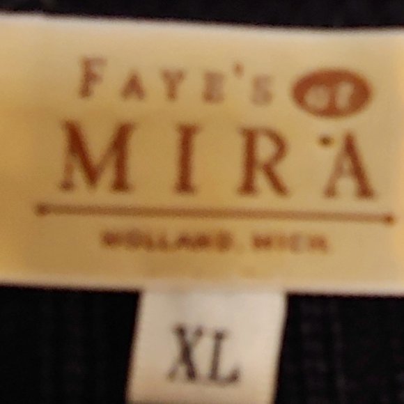 Fay's at Mira sophisticate black wrap thick rib knit long sleeve sweater size XL - Picture 9 of 12